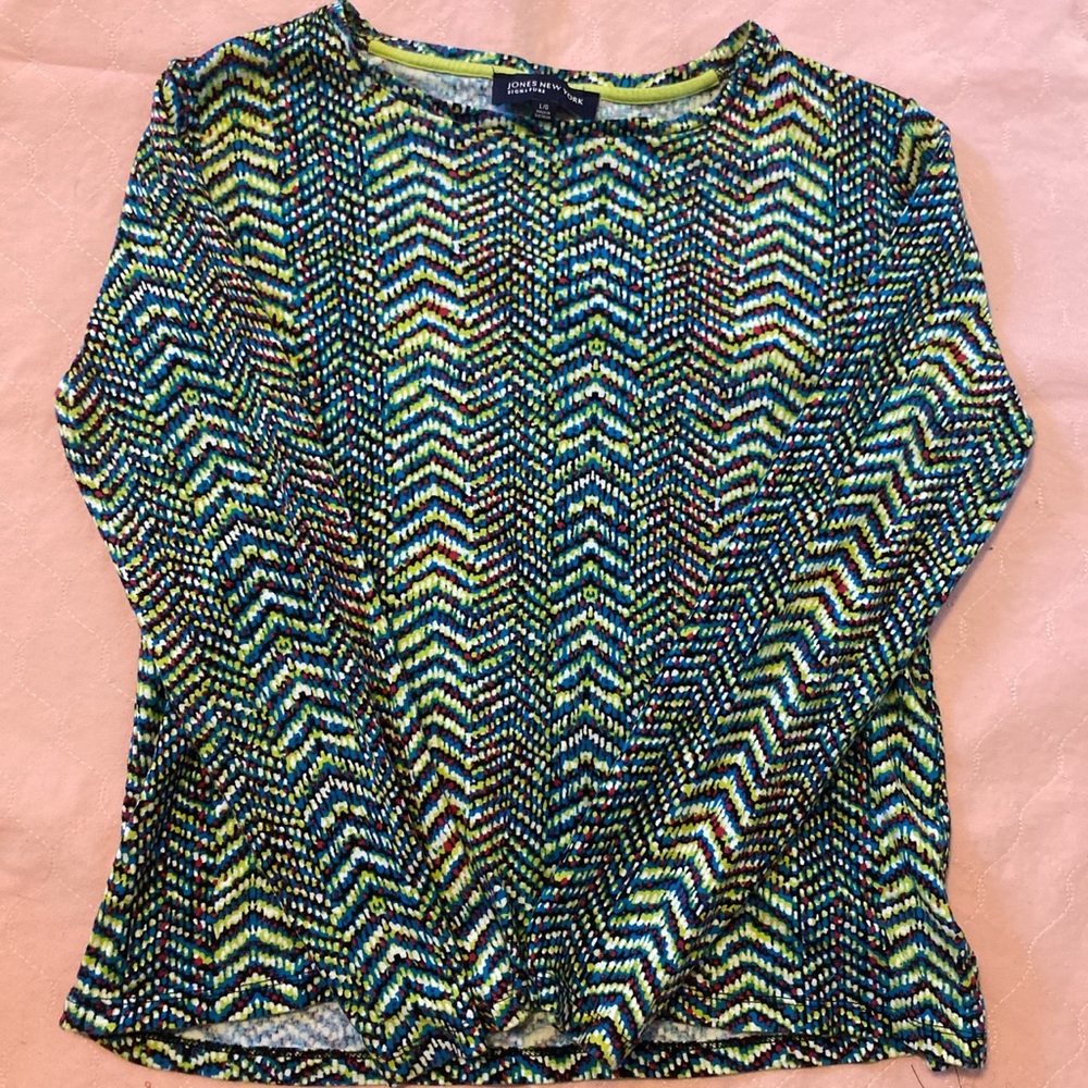 Jones New York patterned Long-Sleeve